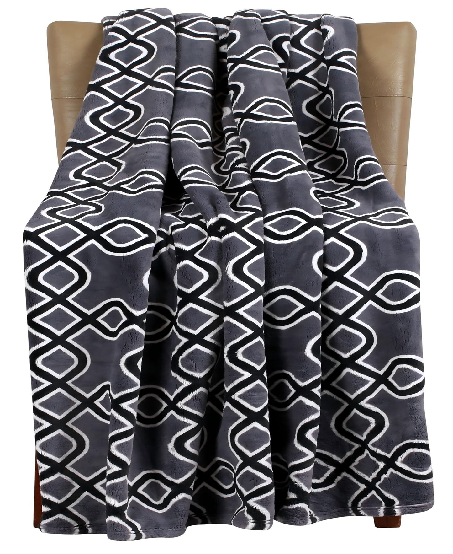 HappyCare Textiles Grey Ultra-soft Blanket, 50x70 inches