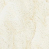 Happycare Tex Luxury Quilted Faux Fur Throw Blanket, 50" by 60", Ivory/White