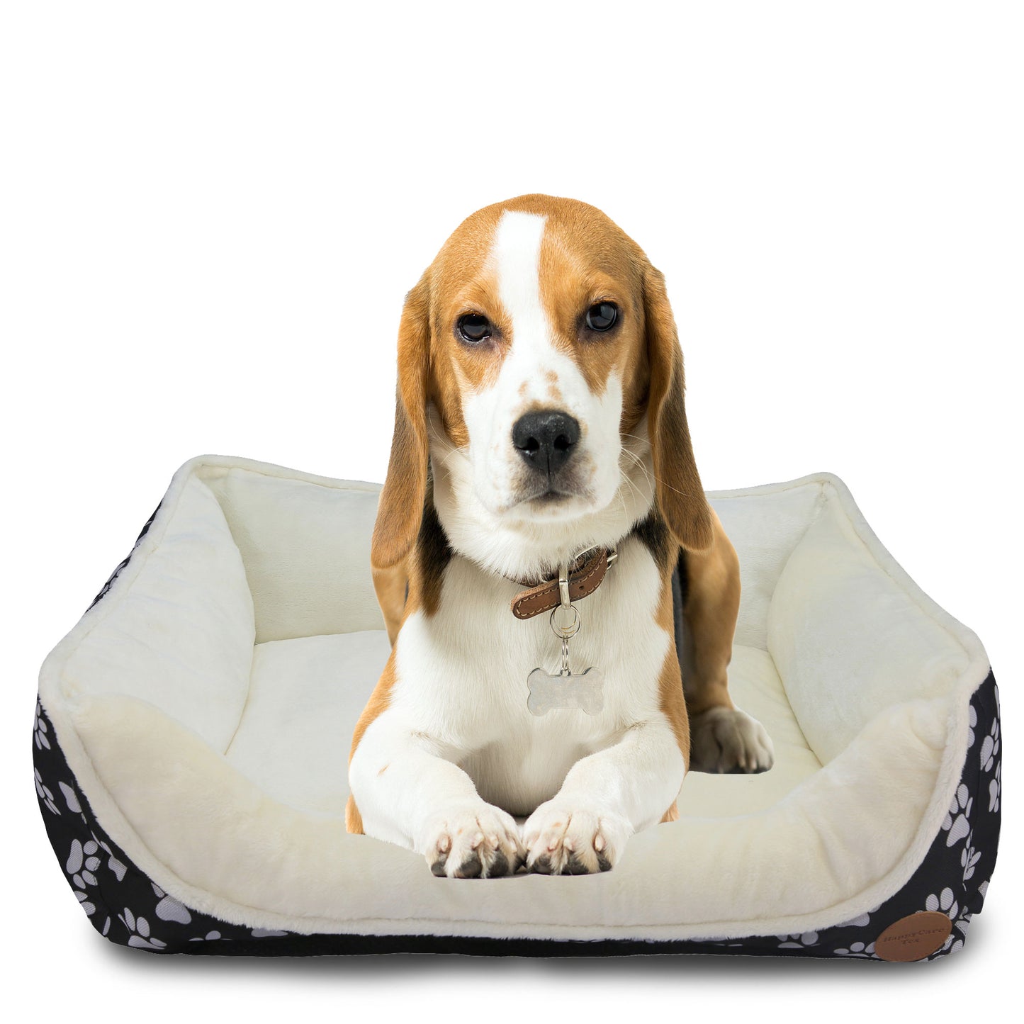 HappyCare Tex Durable printed oxford and Super Soft plush Pet Bed/bolster