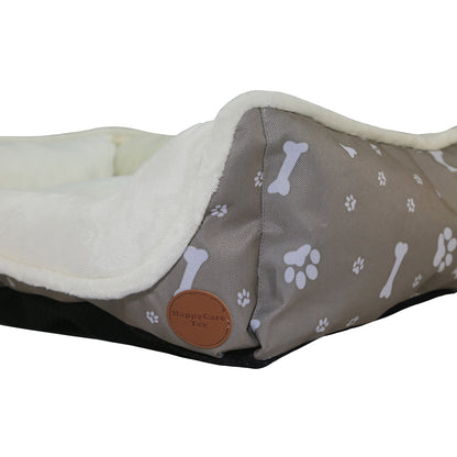 HappyCare Tex Durable printed oxford and Super Soft plush Pet Bed/bolster