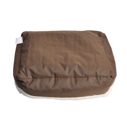 HappyCare Tex Classic Rectangle large Dog and Pet Bed , Coffee oxford, 34 x 24 inches.