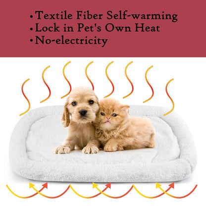 HappyCare Tex Self-Warming Sherpa Bolster Cat & Dog Bed