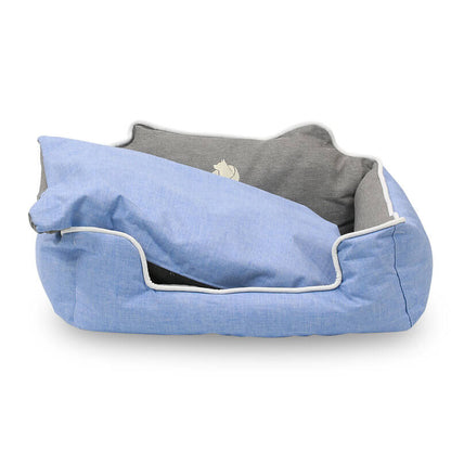 HappyCare Tex High Back Rectangle Bolster Cat & Dog Bed