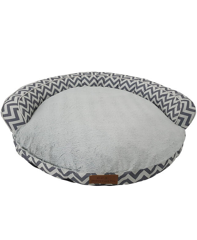 Happycare Tex Canvas bolster with detachable faux fur cushion