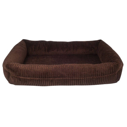 Happycare Tex Decorative Corduroy rectangle orthopedic Pet bed