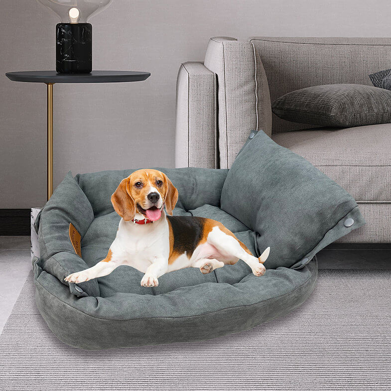 Happycare Tex Suede Fluffy Multi Functional Pet Bed