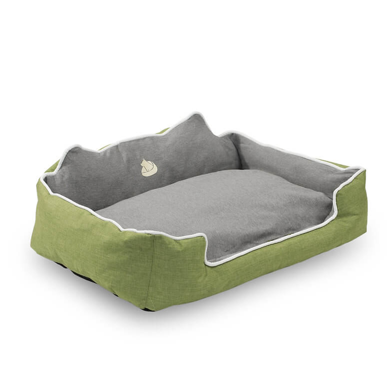 HappyCare Tex High Back Rectangle Bolster Cat & Dog Bed